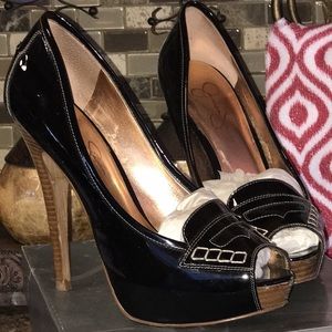 Jessica Simpson Black Patent Ikina Heels
